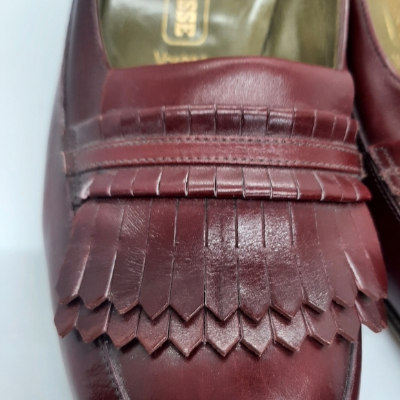 Bally Suisse Vasano Fiesta Leather Fringe Apron Loafer Shoe - Picture 2 of 8